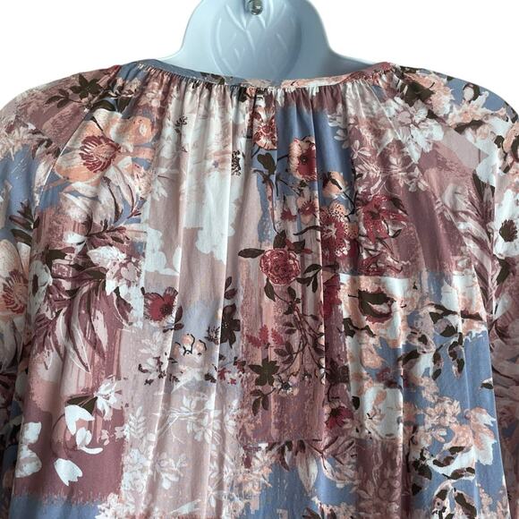 Andree by Unit Women Tunic Top 1X Multicolor Floral Grandma Cottage Boho Hippie - Picture 5 of 9